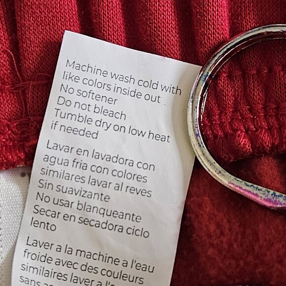 Fabletics Sweatpants Women 2X Red Pockets Fleece Inside FB5732 Active Athleisure - Picture 13 of 16